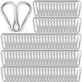 100 Pack 3" Heavy Duty Carabiner Clips, M8 Sliver Galvanized Steel Spring Snap by SEUNGCH