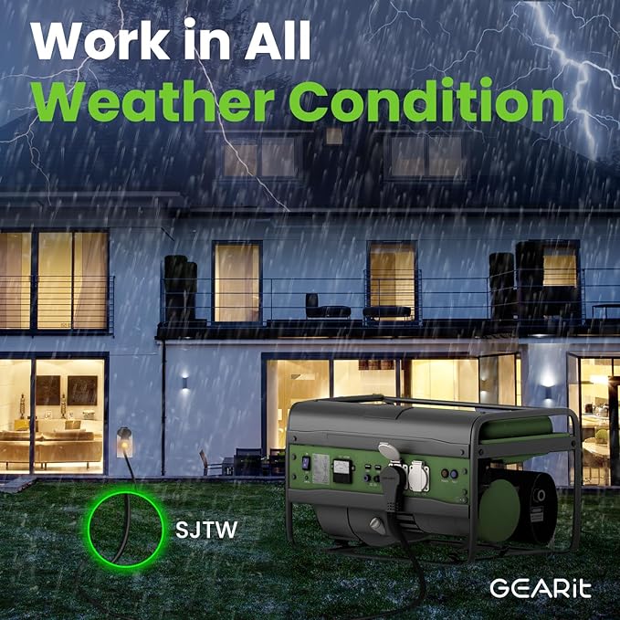 GEARit 15 Ft Extension Cords 16/3 Gauge 360° Rotating Plug Outdoor/Indoor SJTW - Image 4