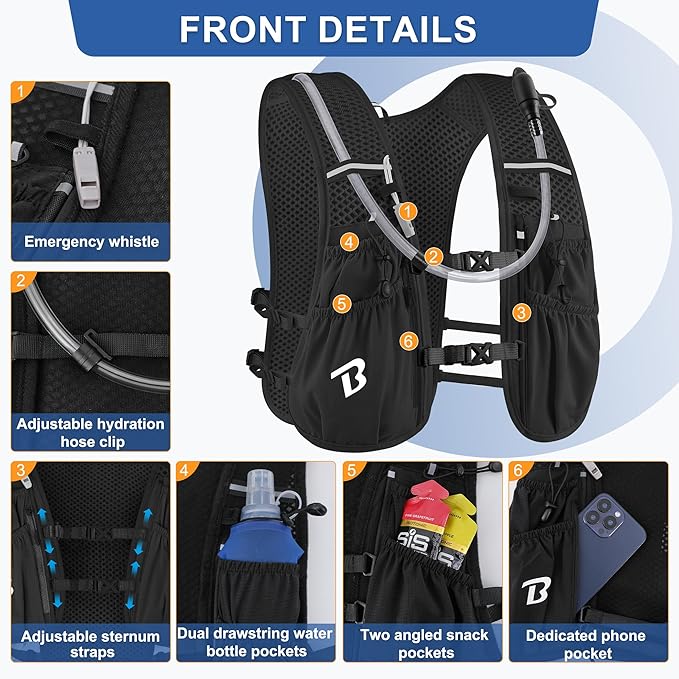 BECOJADDE Running Vest Hydration Backpack - Image 2