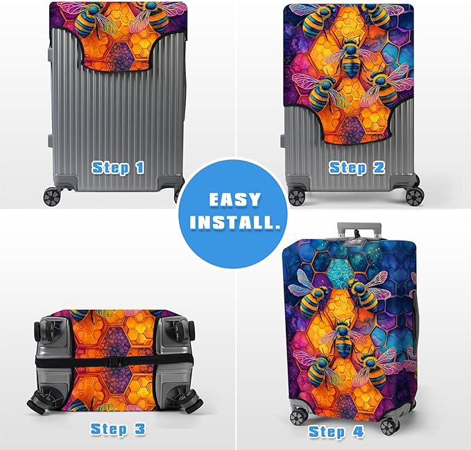 Luggage Cover Protector for 30-32 Inch Suitcases, TSA Approved Elastic Travel - Image 6