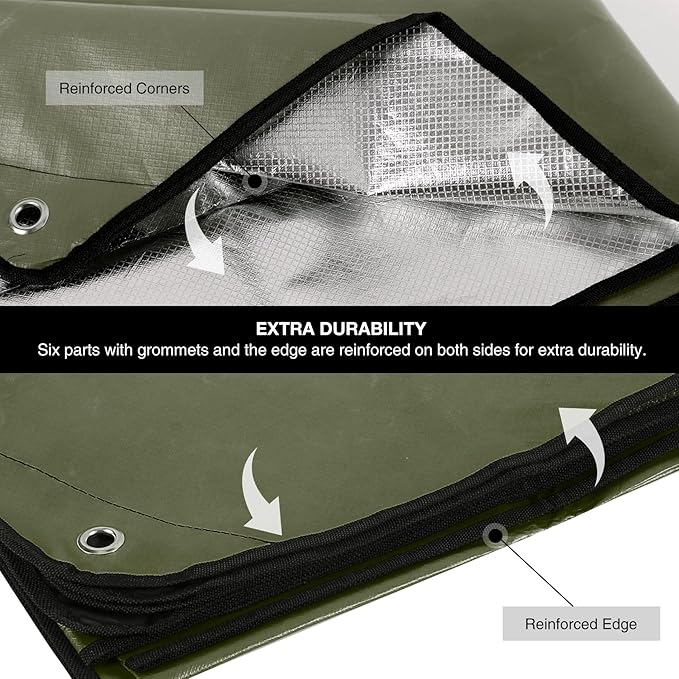 RedSwing 4 Pack Heavy Duty Waterproof Emergency Thermal Tarp, Insulated - Image 5