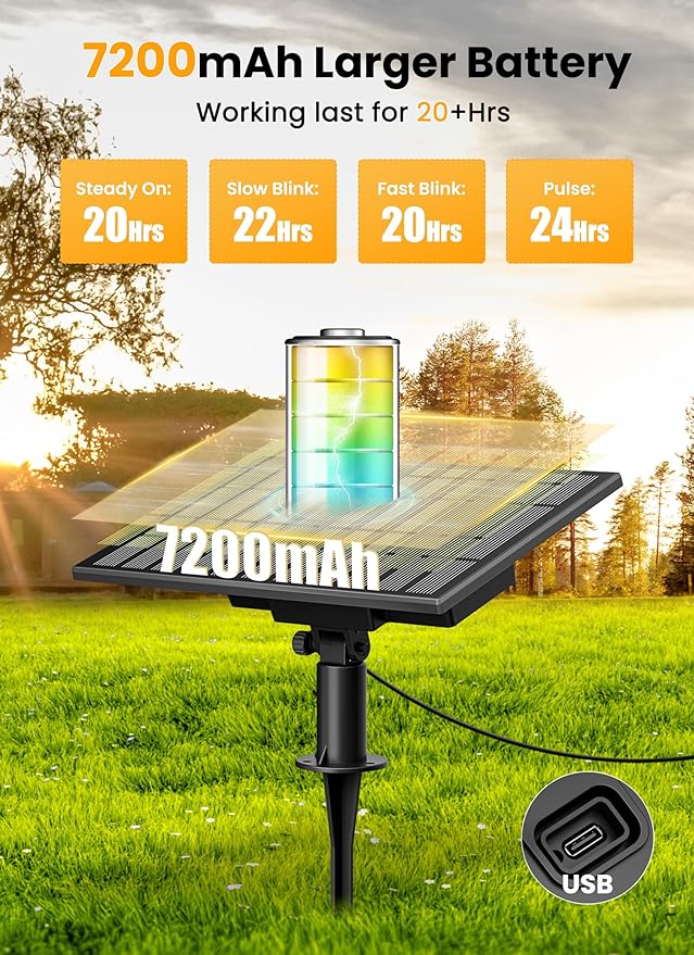 Brightown 208FT Solar String Lights Outdoor - Image 4