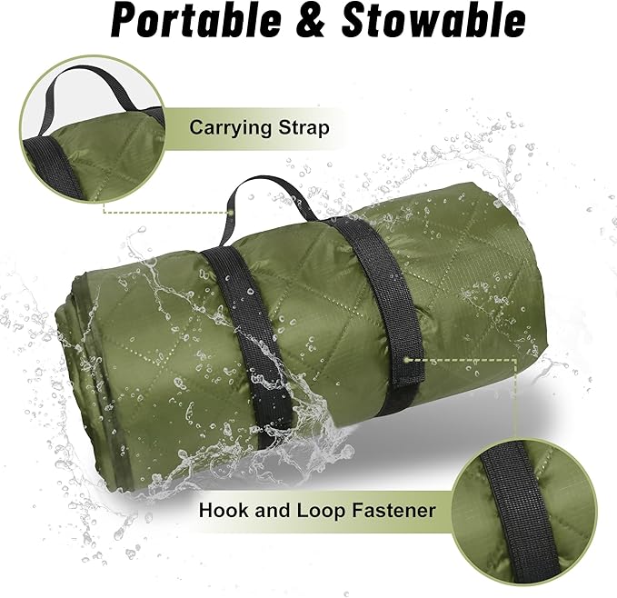 Waterproof Outdoor Blanket 82”X 55” Packable, Stadium Blankets - Image 4