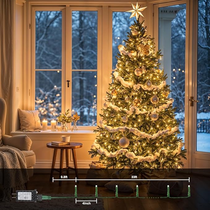 Twinkle Christmas Lights 33ft 100 LED 8 Modes - Image 7