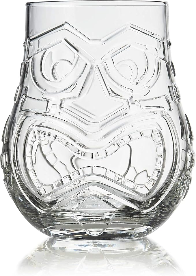 Libbey Tiki Split Glass Tumbler Set, Vintage-Style Quirky Drinking Glasses Set - Image 7