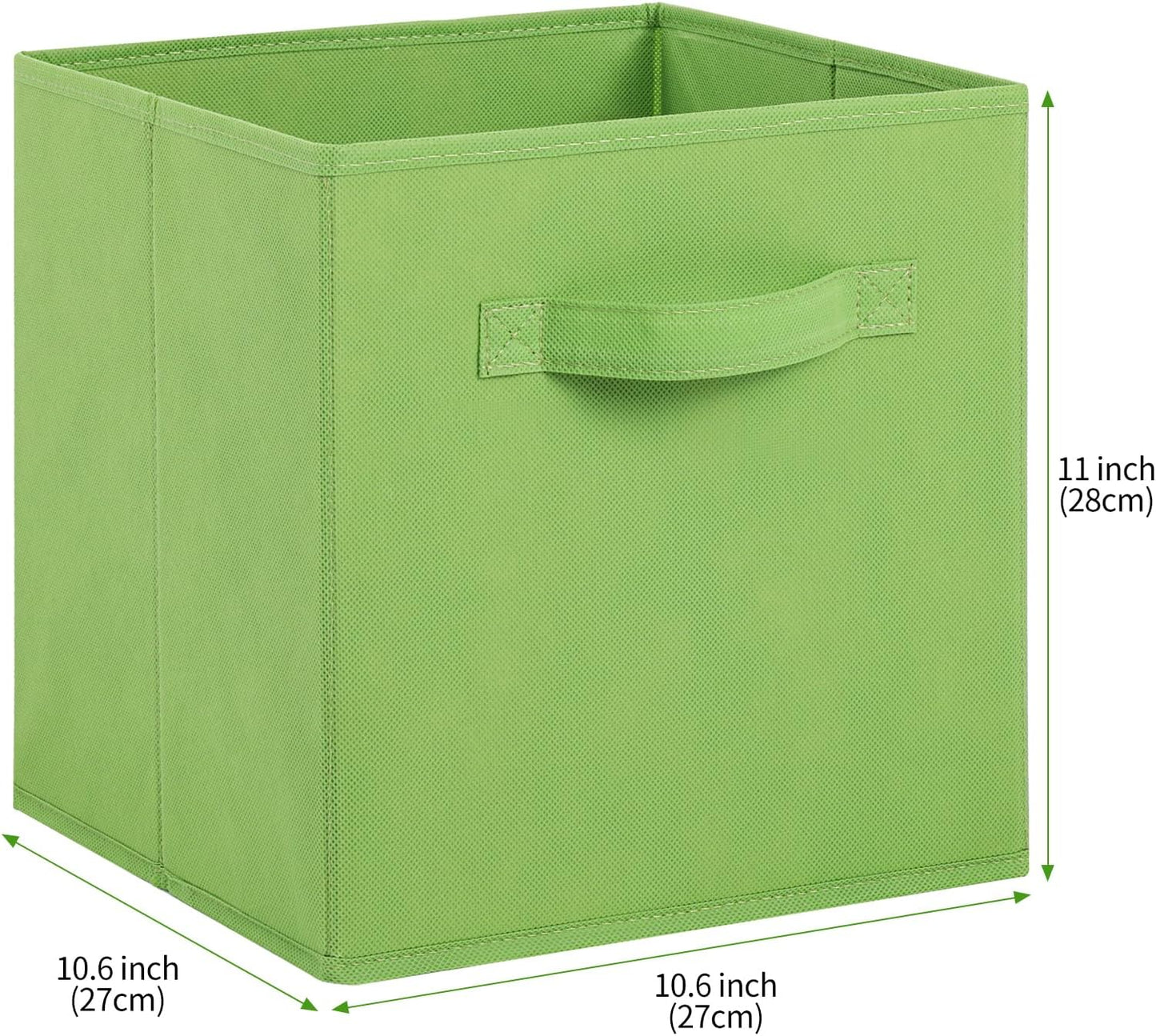 Stero Fabric Storage Bins 6 Pack Fun Colored Durable Storage Cubes with Handles Foldable Cube Baskets for Home, Kids Room, Closet and Toys Organization Multi Colors-1