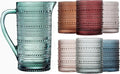 Khen Hobnail Beaded Pitcher & Tumbler Glasses Set | Set of 6 Glasses & Carafe| by Khen