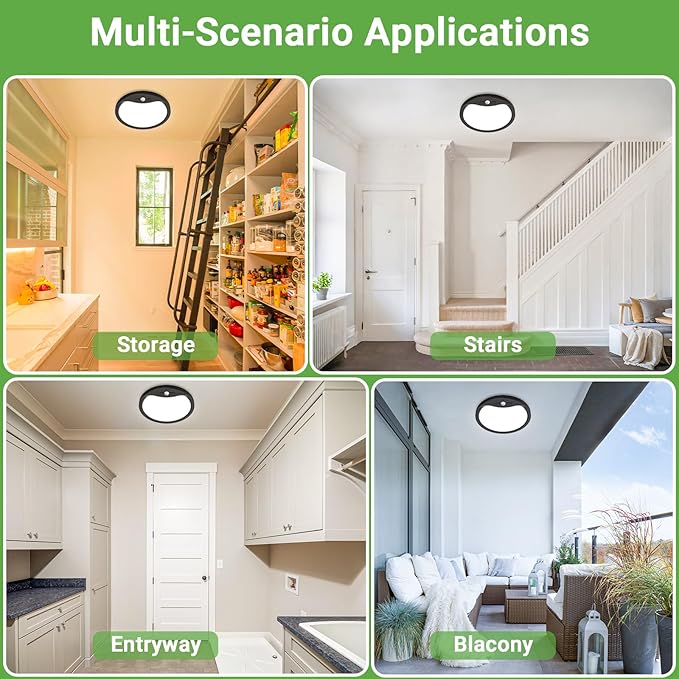 zemty 9inch Motion Sensor Ceiling Lights Wired, 18W 1800lm 3CCT/3 Mode/30-120s - Image 7