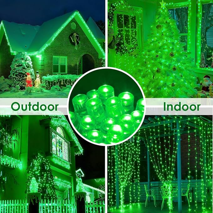 88FT 240LED Extra-Long Connectable String Lights Indoor Outdoor Clear Wire - Image 7