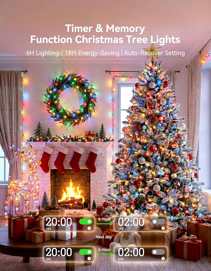 LitHome 164FT 500 LED String Lights Outdoor Indoor, 8 Modes Waterproof - Image 3