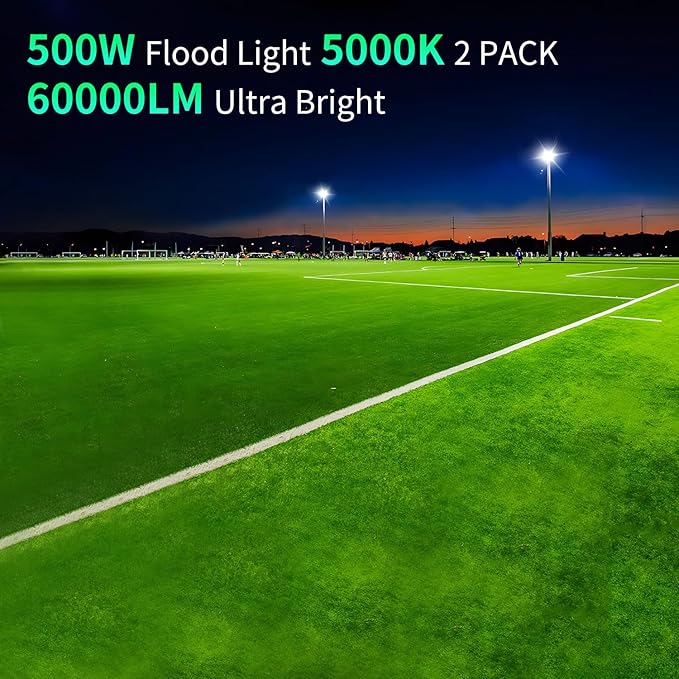 ISUERFY 500W LED Flood Light Outdoor - Image 3
