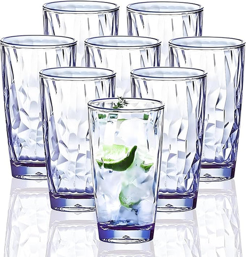 15Oz Shatterproof Tritan Drinking Glasses Unbreakable Acrylic Glasses Drinkware by VEILEDGEM