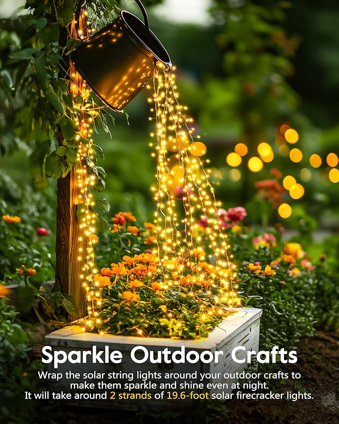 120LED 10FT Solar Fairy Lights Outside Waterproof, 8 Lighting Modes IP65 - Image 8