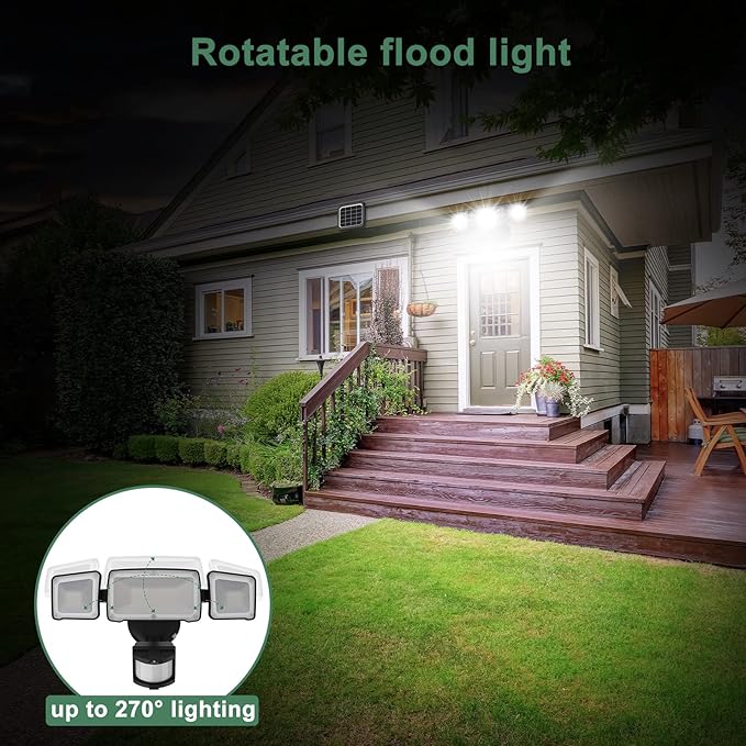 GLORIOUS-LITE Solar Security Lights 2400mAh LED Motion Sensor Light Outdoor - Image 6