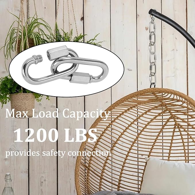 Locking Carabiner Clips, Stainless Steel Spring Snap Hook Locking Carabiner - Image 4