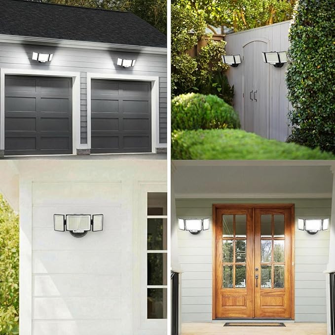 CLAONER LED Security Motion Sensor Outdoor Lights, 6500K Remote Control - Image 4