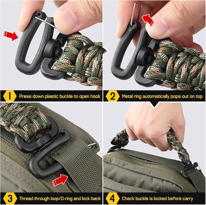 Tactical Paracord Handle，9-core Weaving Paracord Strap - Image 6