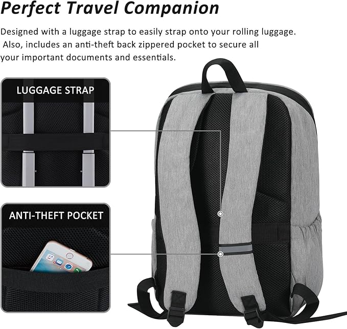 MAXTOP Deep Storage Laptop Backpack Business Anti-theft Backpacks College - Image 3