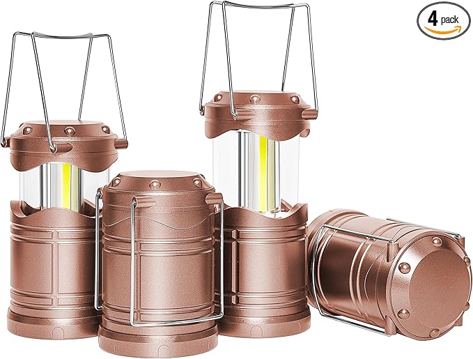 Lichamp LED Camping Lantern, 4 Pack Battery Powered Flashlight by Lichamp