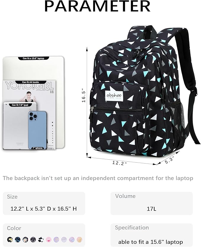 abshoo Classical Basic Travel Backpack - Image 6