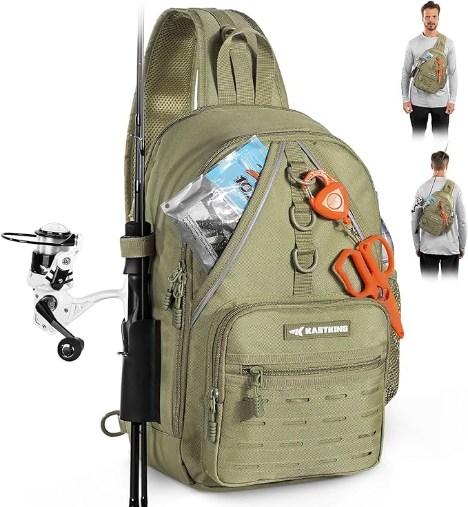 KastKing Karryall Sling Tackle Bag–Fishing Sling Pack, Fishing Backpack by KastKing