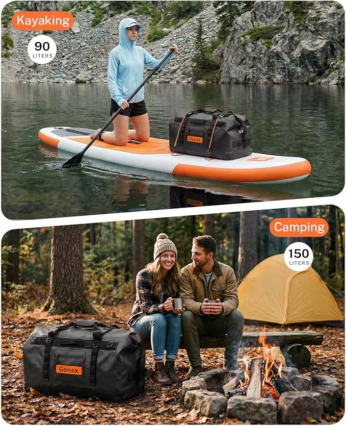 Gonex Waterproof Duffel Bag, 150L Heavy Duty Dry Duffle Bag - Image 7