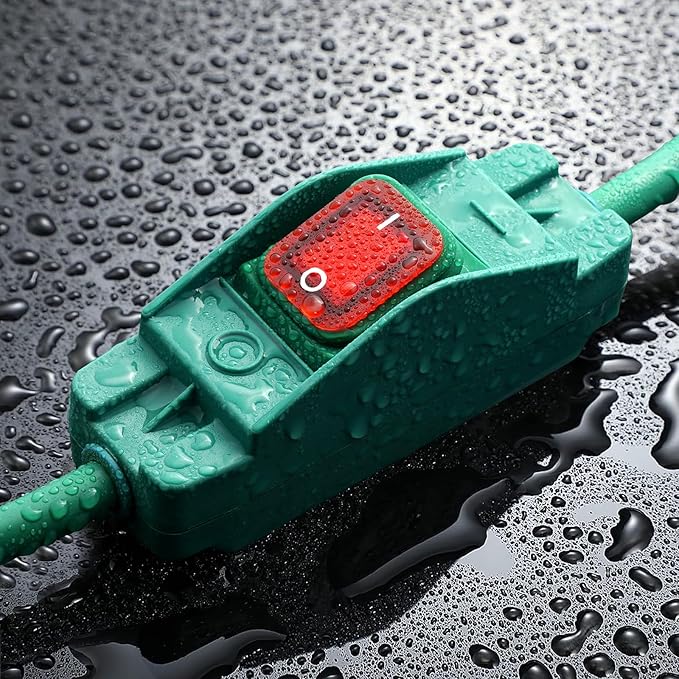 Outdoor Waterproof On/Off Switch Extension Cord, Heavy Duty 125v/250v Black - Image 4