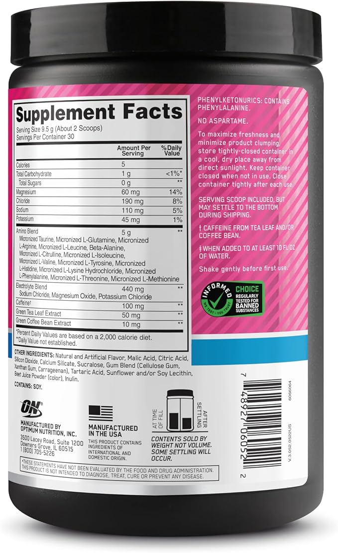 Optimum Nutrition Amino Energy Powder Plus Focus, - Image 15