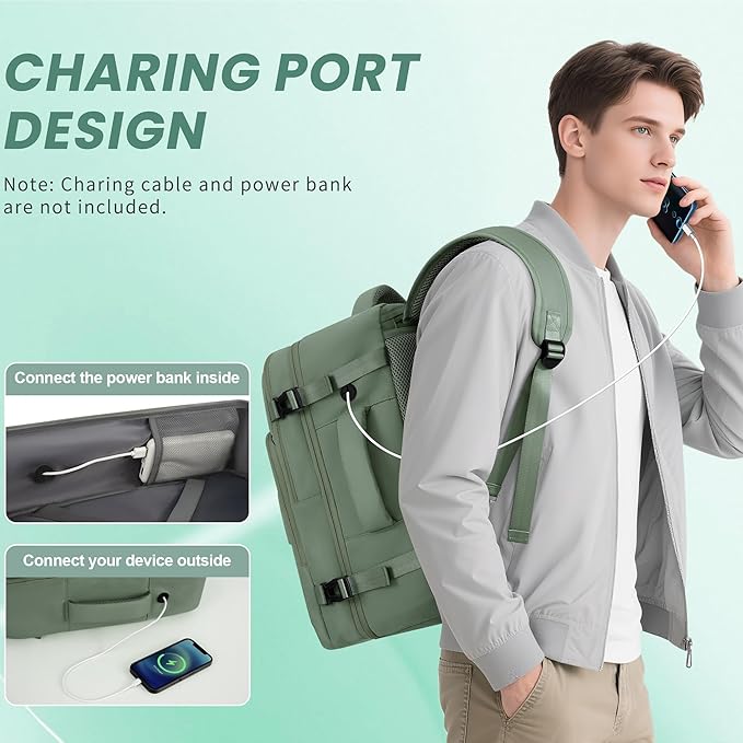 Sinaliy Personal Item Backpack, Carry on Travel Backpack - Image 3