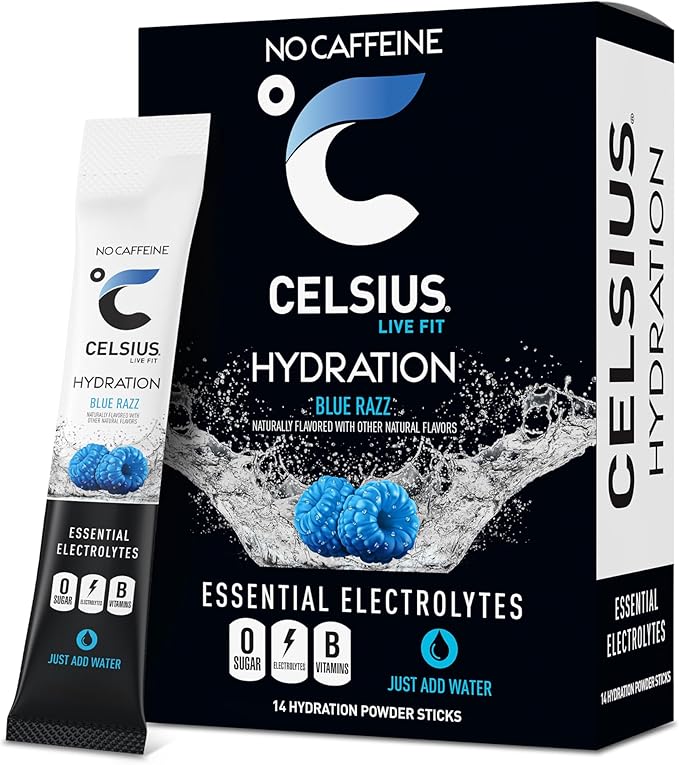 CELSIUS Hydration™ Blue Razz, Sugar Free Electrolyte Hydration Drink Mix by CELSIUS