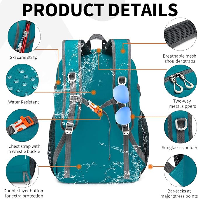 35L Lightweight Packable Backpack – Durable Foldable Daypack - Image 3