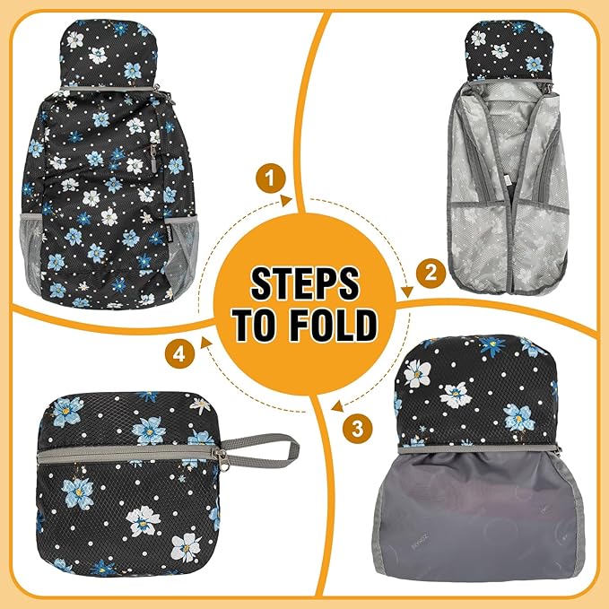ZOMAKE Lightweight Packable Backpack, Foldable Backpacks Small Daypack - Image 6