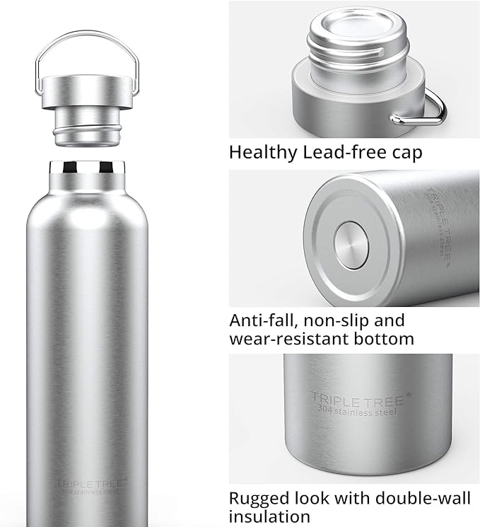 Triple Tree 26OZ Vacuum Insulated Stainless Steel Water Bottle, Double Wall - Image 5