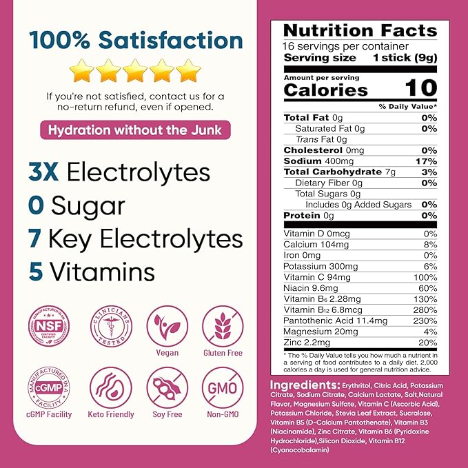 Venture Pal Sugar Free Electrolyte Powder Packets - Image 7