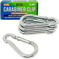 Stainless Steel Carabiner Clip, 4 Pack, 316 Marine Grade, Heavy Duty Spring by BetterBoat