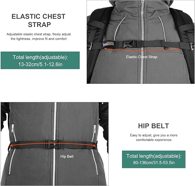 MOUNTAINTOP Hiking Backpack, 25L Camping Backpack, Men Women Hiking Daypack - Image 7