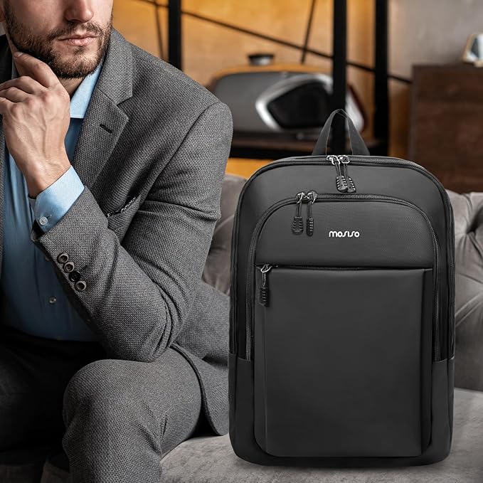 MOSISO Laptop Backpack for Men, Slim Lightweight Compact Computer Backpack for - Image 7