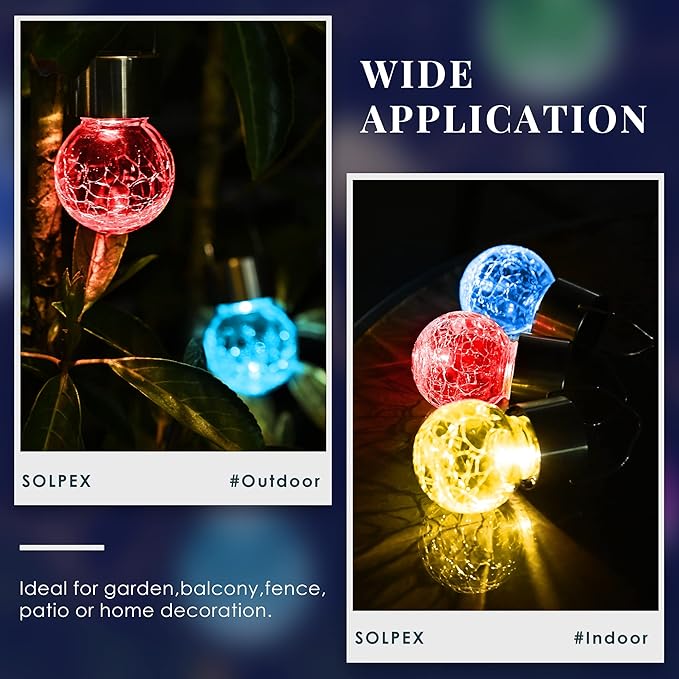 SOLPEX 12 Pack Solar Outdoor Lights Decorative, Hanging Christmas Decoration - Image 5