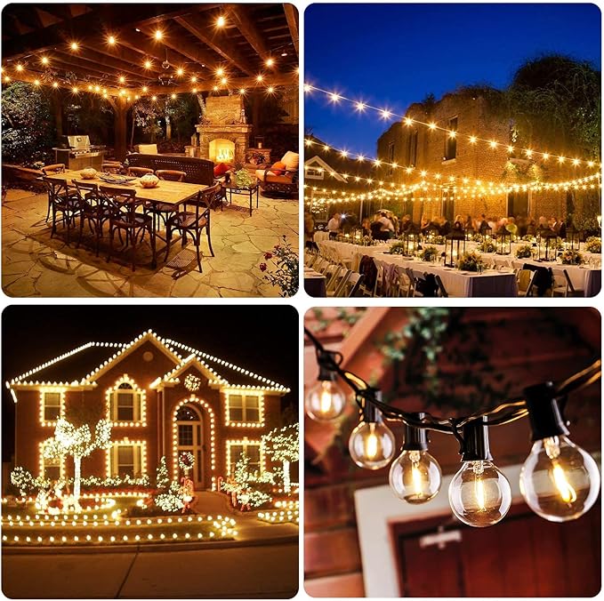 150FT LED Globe Outdoor String Lights, Dimmable Patio - Image 7