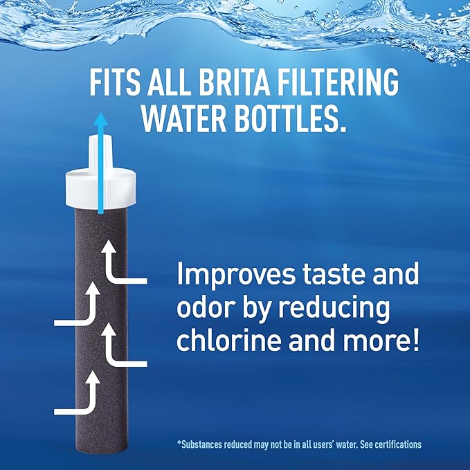 Brita Stainless Steel Premium Filtering Water Bottle, Replaces 300 Plastic - Image 7