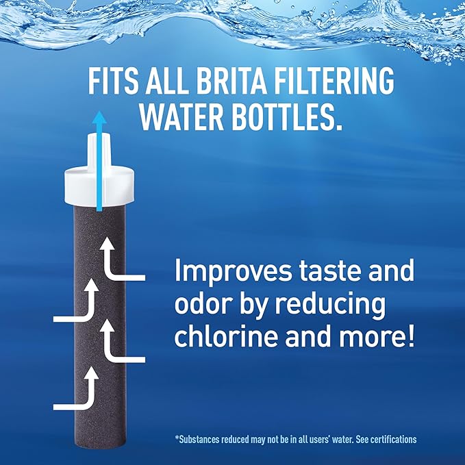 Brita Stainless Steel Premium Filtering Water Bottle, Replaces 300 Plastic - Image 7