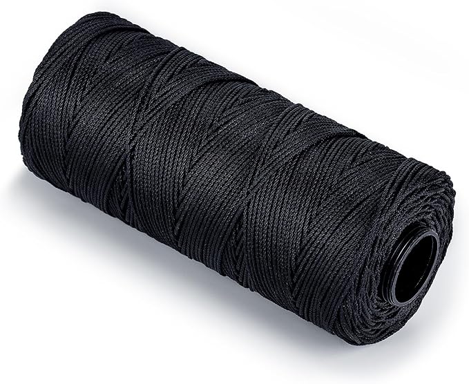 Hongda #9 Braided Bank Line Twine, 989 Feet Black Bonded Nylon Gangion Line - Image 7