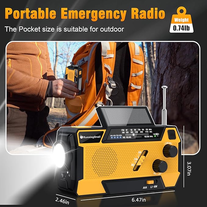 Emergency Crank Weather Radio: AM/FM/NOAA Weather Radio - Image 7