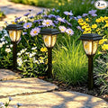 Solar Pathway Lights 2 Pack Mini Outdoor 3000K Bright Auto On/Off Solar Garden by SenLuKit