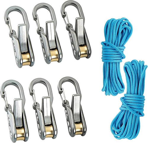 6-Pack Paracord Adjusters, Rope Tightening Tool & Tensioner, Heavy-Duty Roller by Unknown