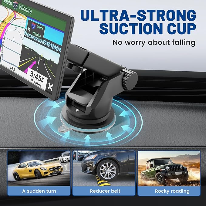 EWAY 2PCS for Garmin GPS Mount w/Telescopic Extension Arm, Replacement Dash - Image 2
