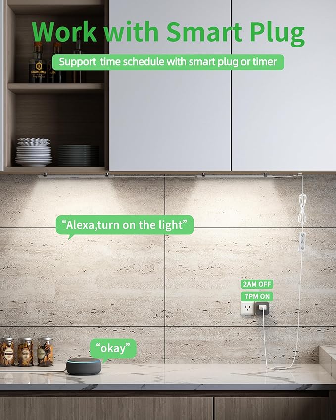 Plug-in Under Cabinet Lighting, Dimmable Counter Lights - Image 3
