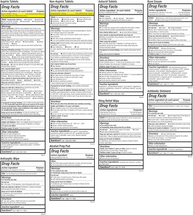 Be Smart Get Prepared First Aid Kit, 326 Piece, Exceeds OSHA and ANSI - Image 10