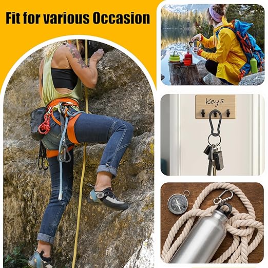 EPHECH 30PCS 4" Black Heavy Duty Spring Snap Hook, M10 3/8" Galvanized Steel - Image 7