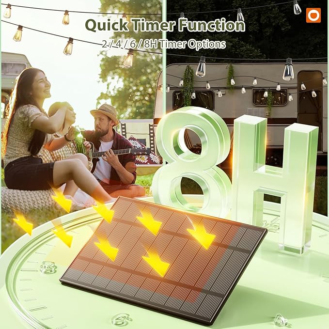 addlon 102 FT Solar String Lights Waterproof, Patio Light Solar Powered - Image 6